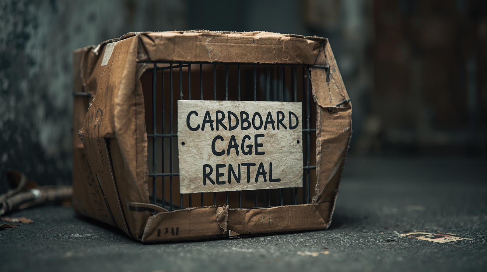 Cardboard Cage Rental (1)