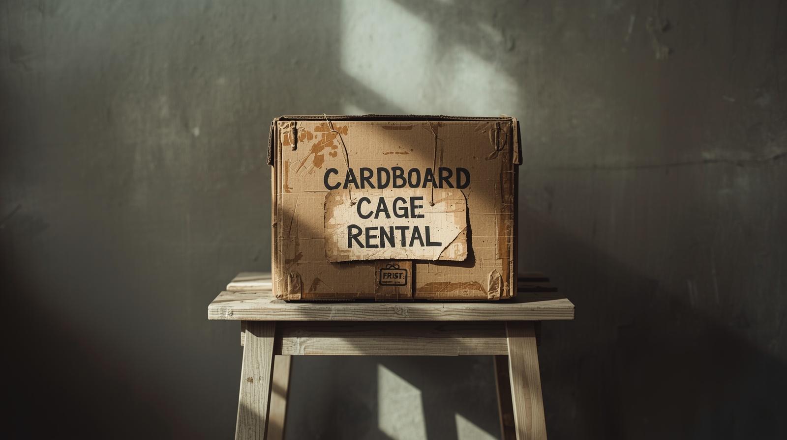 Cardboard Cage Rental (2)