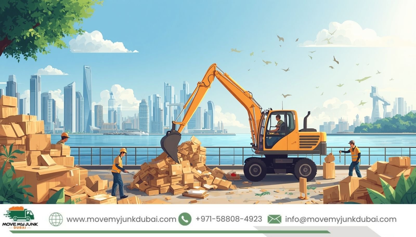 Cardboard Removal near me in Business Bay Dubai