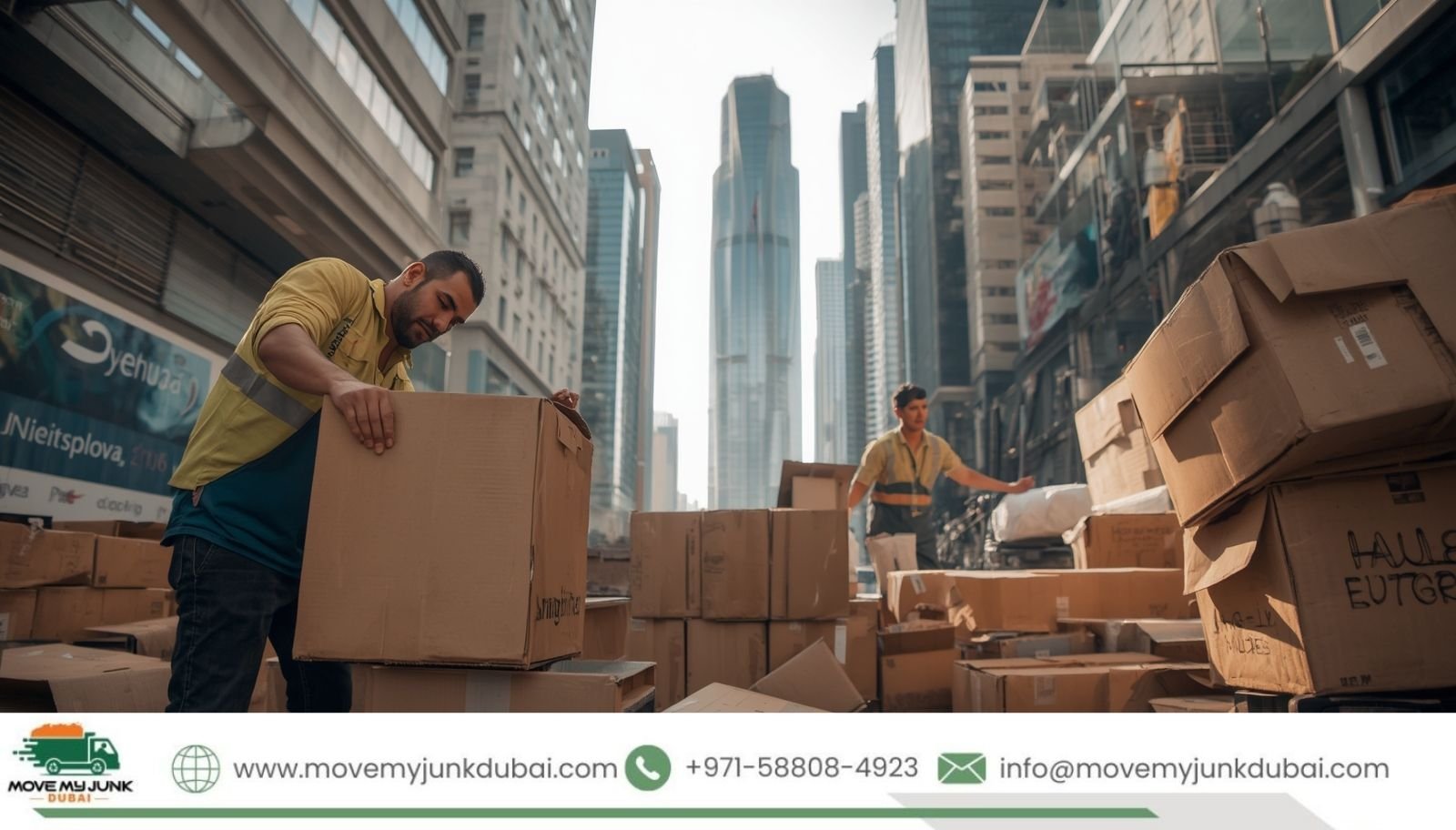 Professional cardboard removal service Downtown Dubai