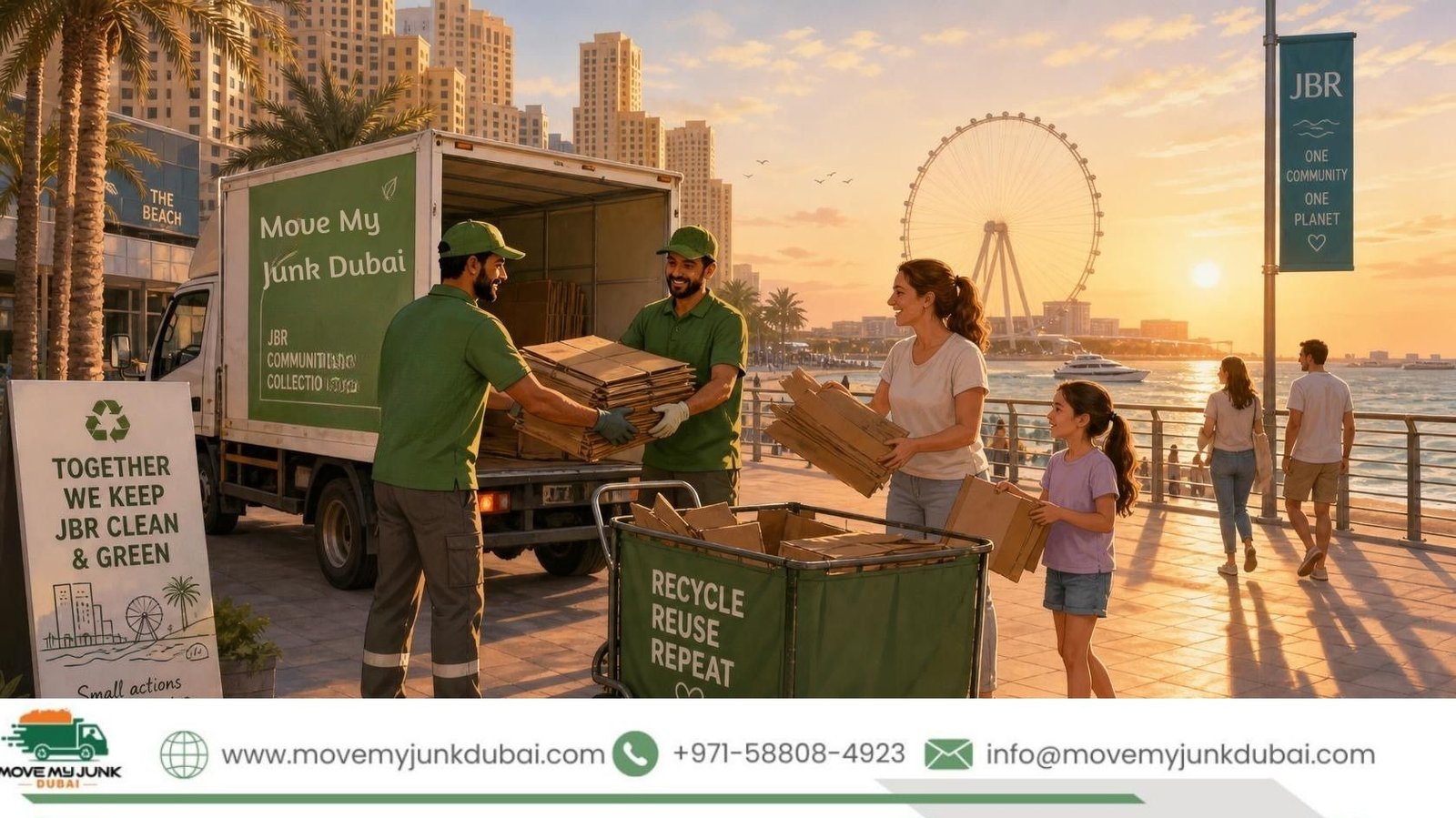 Cardboard Recycling JBR Dubai