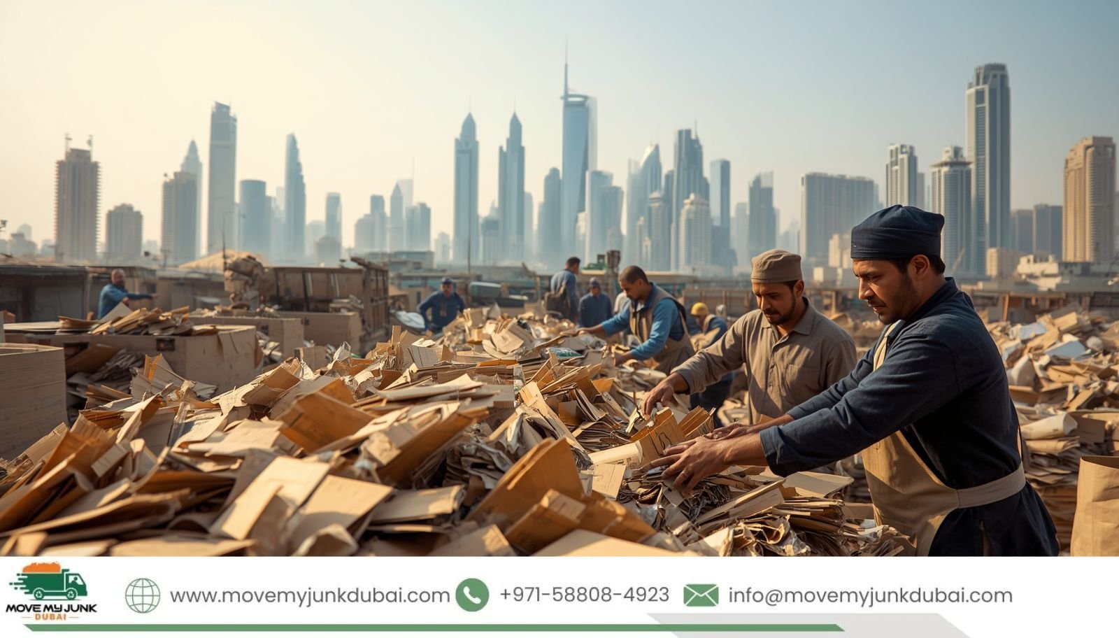 Cardboard waste recycling service for Dubai businesses