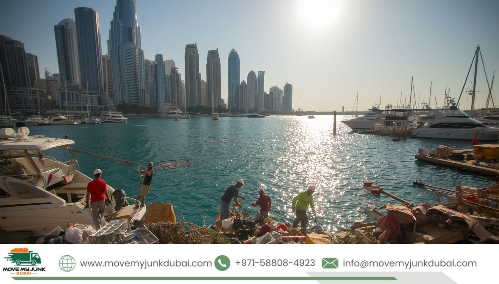 Professional apartment junk removal Dubai Marina for clearing unwanted items from high-rise apartments, residences, and rental properties.