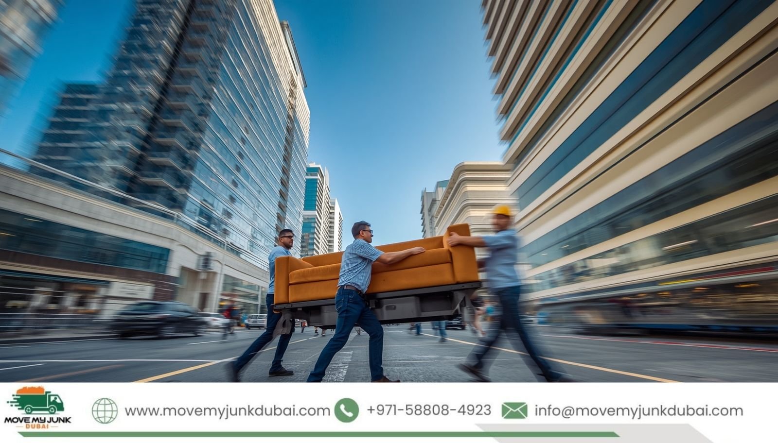 Furniture being sorted for donation and recycling in Dubai