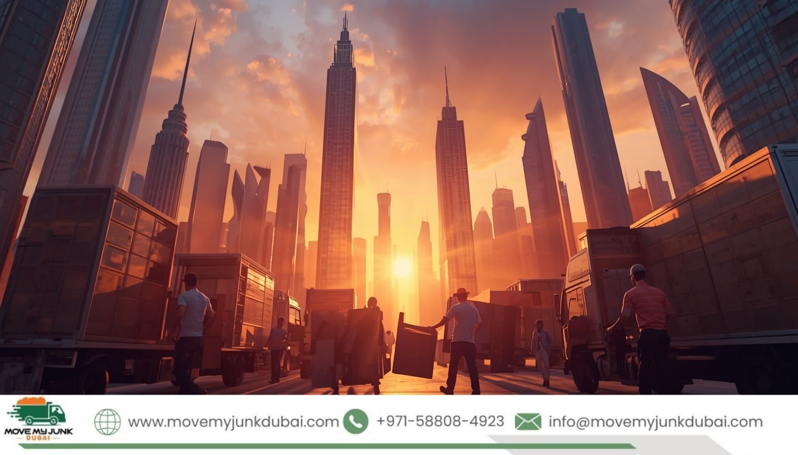 Furniture removal team clearing an apartment in Dubai on short notice